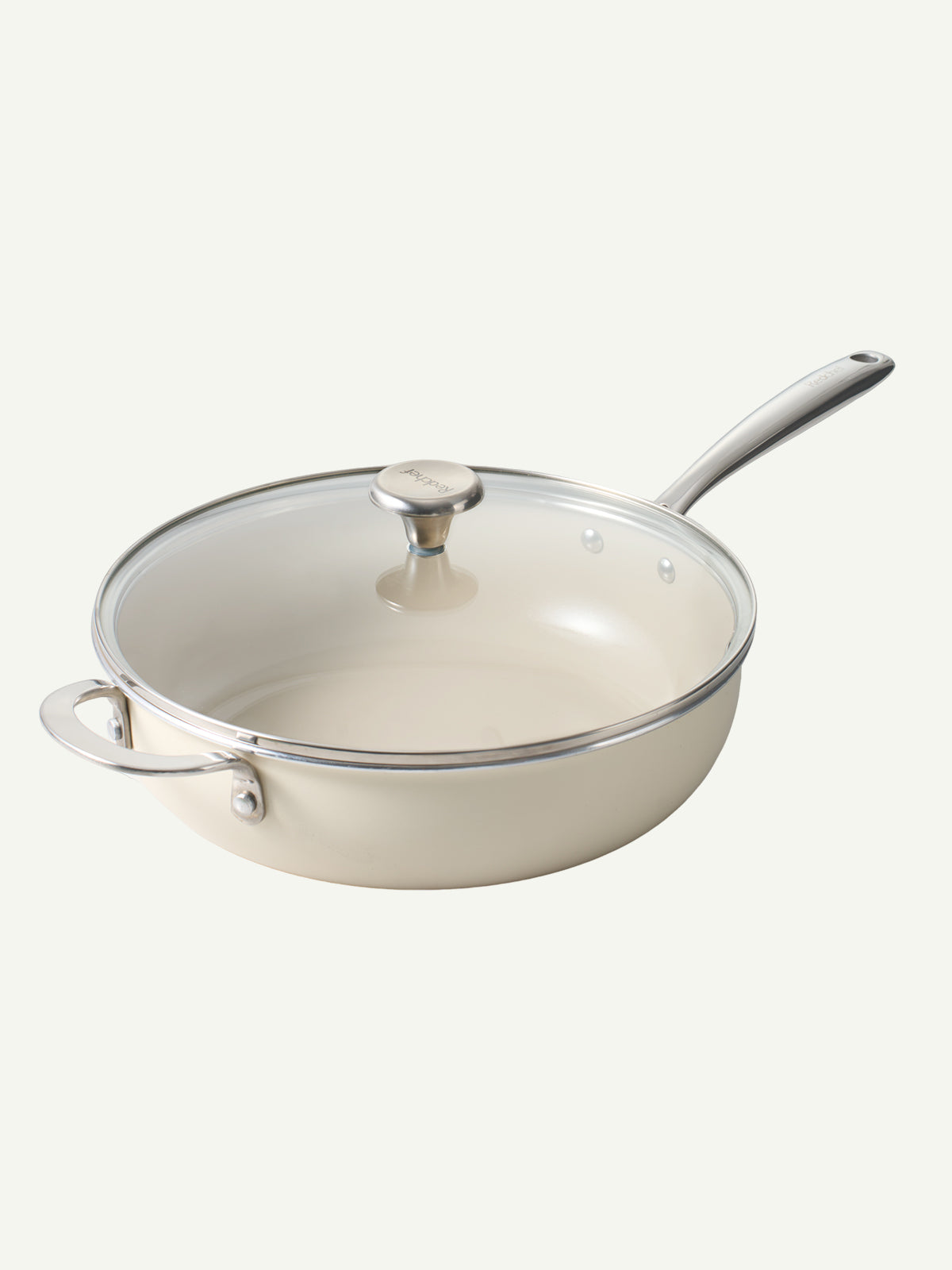 Redchef pan 28 cm met deksel, keramische antiaanbakpan voor inductie