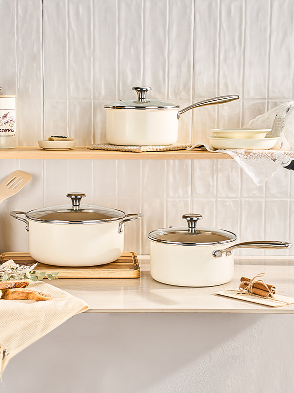 Redchef 6-Piece Set, Stock Pot 5QT with Lids, Saucepans with Lid (2.5Q ...
