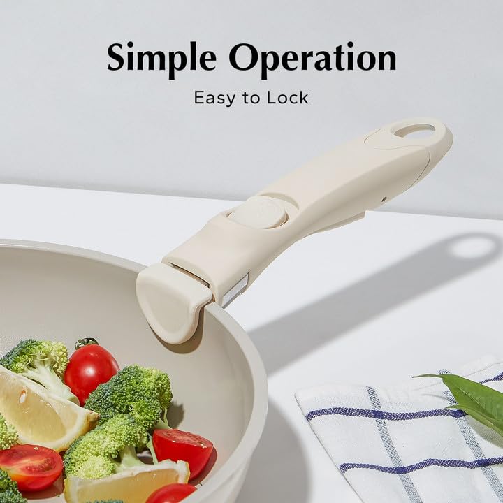 Redchef Removable Handle White, Detachable Handle For Cookware